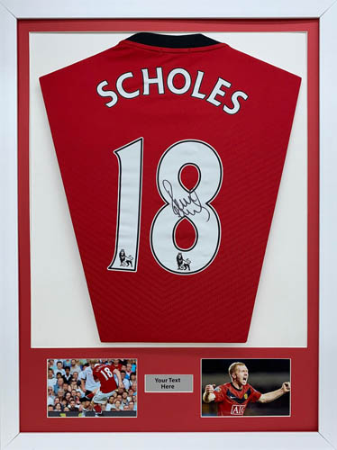 Football Shirt Frame with Program and 1 x 6” x 4” photo and ticket White Mount 