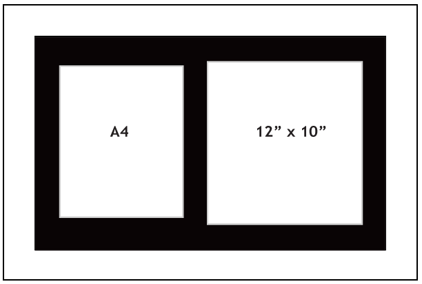 Multi Aperture Graduation photo with certificate frame fits 2 ( A4, 12x10) photos multi-picture