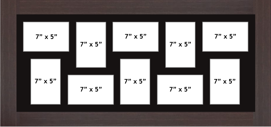 Multi Aperture Photo Frame fits 10 7x5 photos multi-picture frames