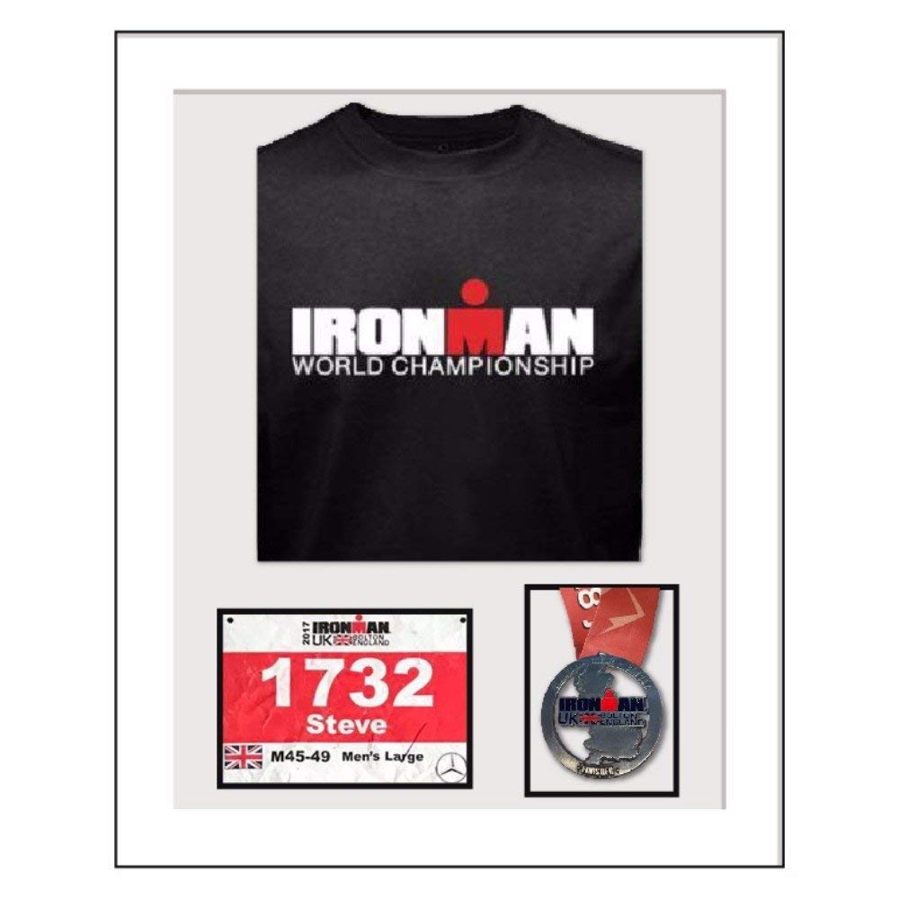 Ironman Triathlon Marathon Running Medal Photo Frames 8” X 6” Inches Black Mount 