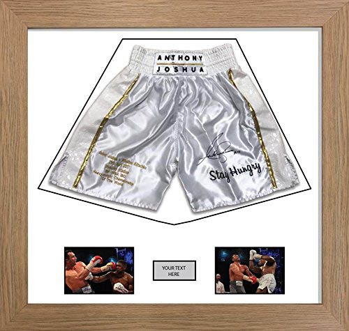 Boxing Shorts Frame For Anthony Joshua With Free 2 X 6” X 4” Photos White Mount 