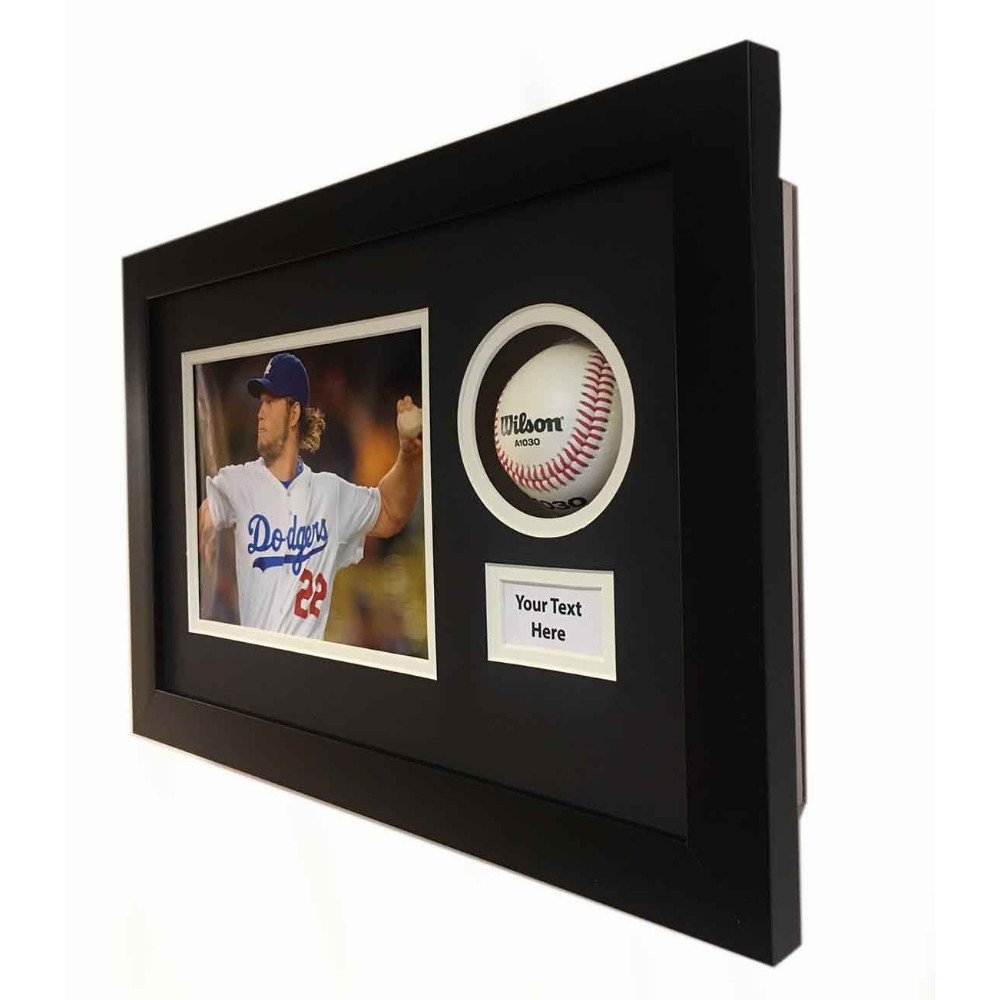 BASEBALL BALL DISPLAY CASE 3D FRAME FOR SIGNED BASEBALL PHOTO AND TITLE