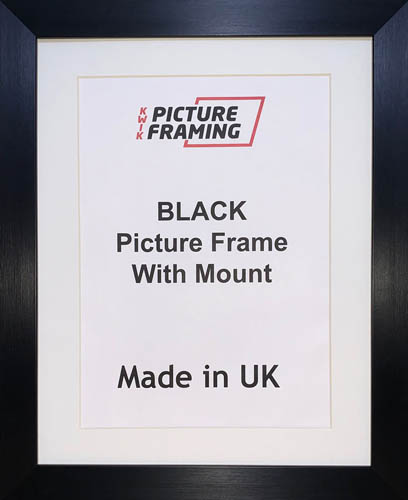 Black Picture Frame with White Mount