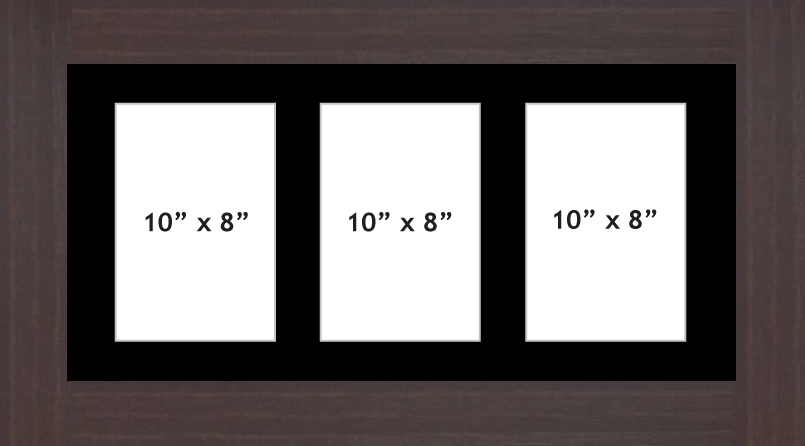 Multi Aperture picture frame fits 3 10x8 photos frames