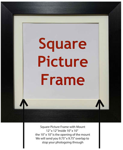 Square Picture Frames, Photos Frames, Art Prints, Poster Frame Available in different mount colours and sizes. 