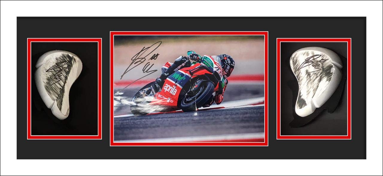 Motogp knee slider display frame for Signed 10� x 8� Photo and Knee Slider