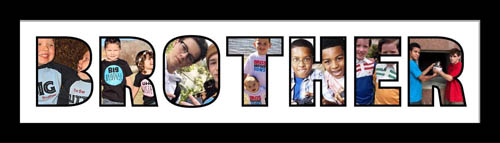 BROTHER Photo Frame Personalised Name Frame | BROTHER Word Photo 3D Frame For BROTHER