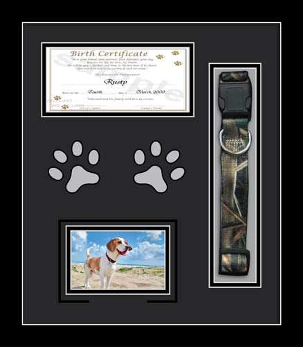 In Loving Memory, Personalised Pet Photo frame Black 20” x 16” Cat Dog Animals