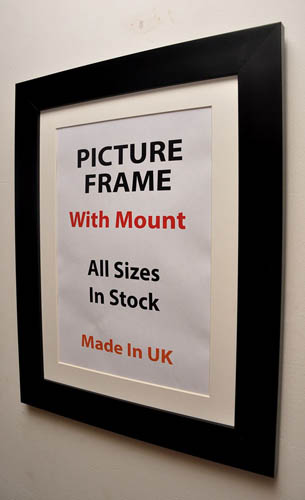 40mm Black Picture Frame with Multiple Mount