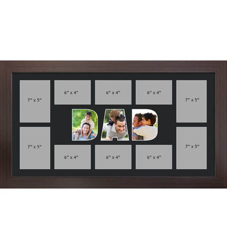 DAD Photo Frame Personalised Name Frames | Large Multi DAD Word Photo 3D Frame