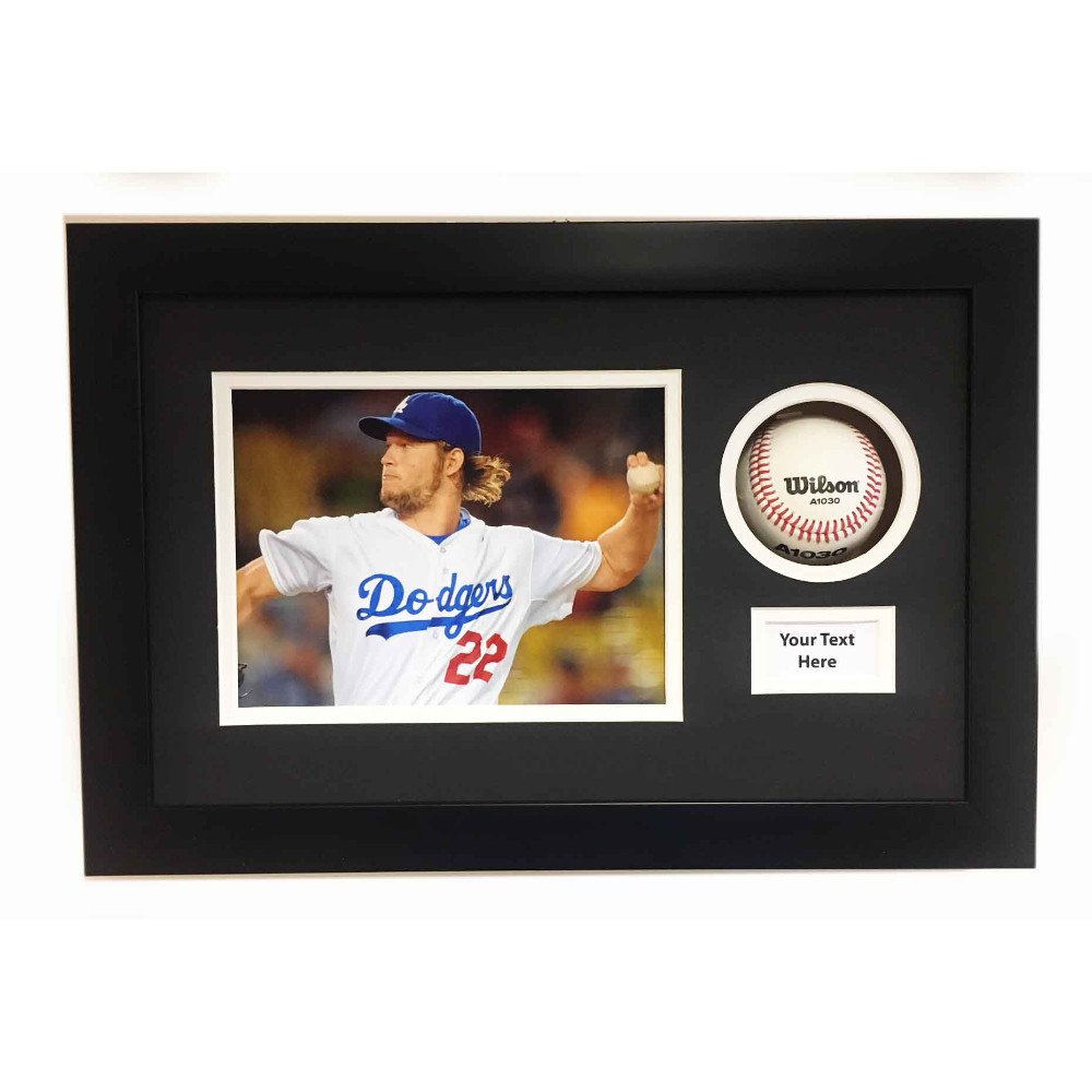 BASEBALL BALL DISPLAY CASE 3D FRAME FOR SIGNED BASEBALL, PHOTO AND TITLE