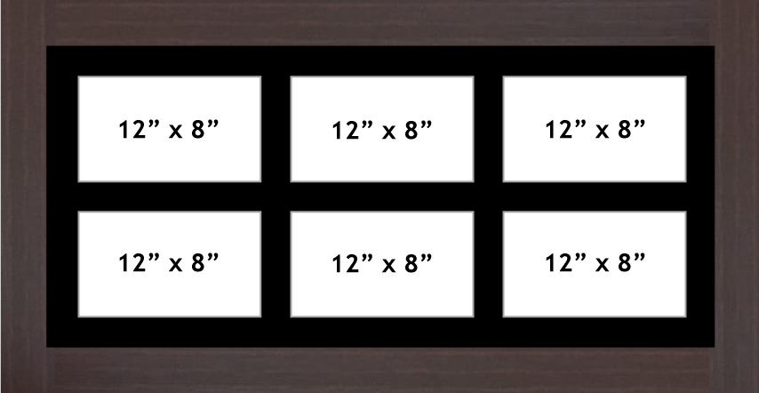 Multi Aperture Photo frame fits 6 12x8 photos multi-picture frames