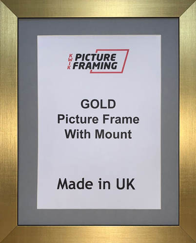 Gold Picture Frame with Grey Mount