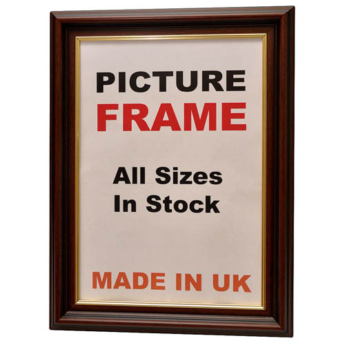 Walnut With Gold Picture Frame