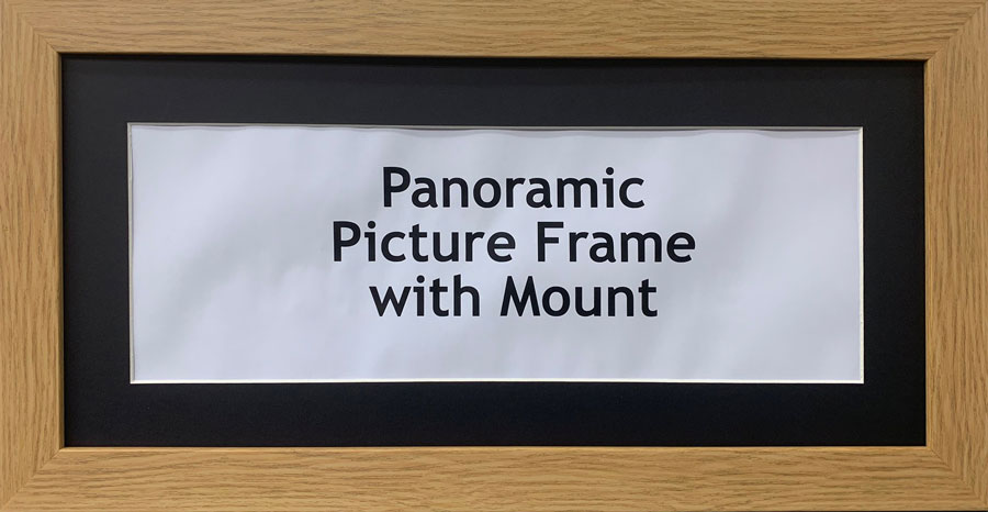 Panoramic Picture Photos Print Posters Frame - Black Mount with Natural Frame
